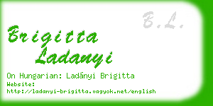 brigitta ladanyi business card