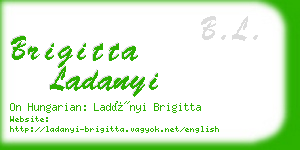 brigitta ladanyi business card